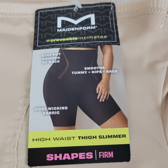 Maidenform Beige High Waist Firm‎ Thigh Slimmer Shaping Shorts Sz 3XL Plus NEW - Picture 13 of 14